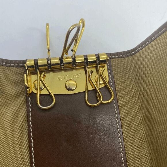 Hunting World Brown Canvas & Leather 6 Key Case - Picture 4 of 8